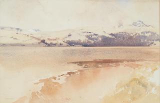 Sir William Russell Flint, RA, PRWS - Snow, Gareloch