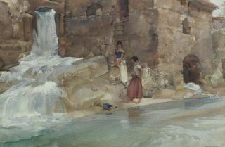 Sir William Russell Flint, RA, PRWS - The Miller\'s Daughters, Geroanne