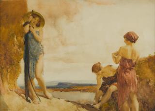Sir William Russell Flint, RA, PRWS - Three damsels