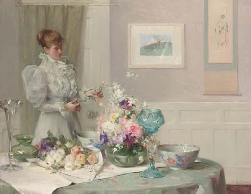 Sir William Samuel Henry Llewellyn, P.R.A. - Arranging Flowers
