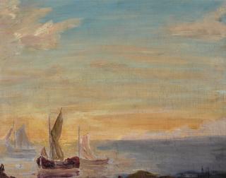 Sir Winston Churchill, K.G., O.M., F.R.S., HON. R.A. - Study Of A Seascape
