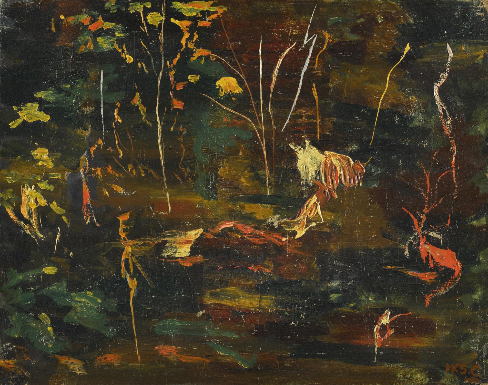 Sir Winston Churchill, K.G., O.M., F.R.S., HON. R.A. - The Goldfish Pool At Chartwell