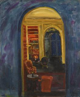 Sir Winston Churchill, K.G., O.M., F.R.S., Hon. R.A. - The Library Of Sir Philip Sassoon\'S House At Lympne