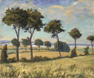 Sir Winston Churchill, O.M., Hon. R.A. - Trees in the eastern counties, near Breccles