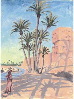 Sir Winston Churchill, O.M., R.A. - Palms Near Marrakech