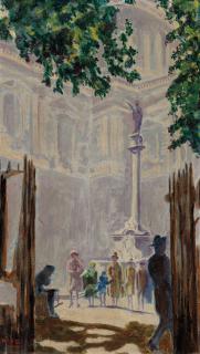 Sir Winston Churchill, O.M., R.A. - St Paul\'S Churchyard