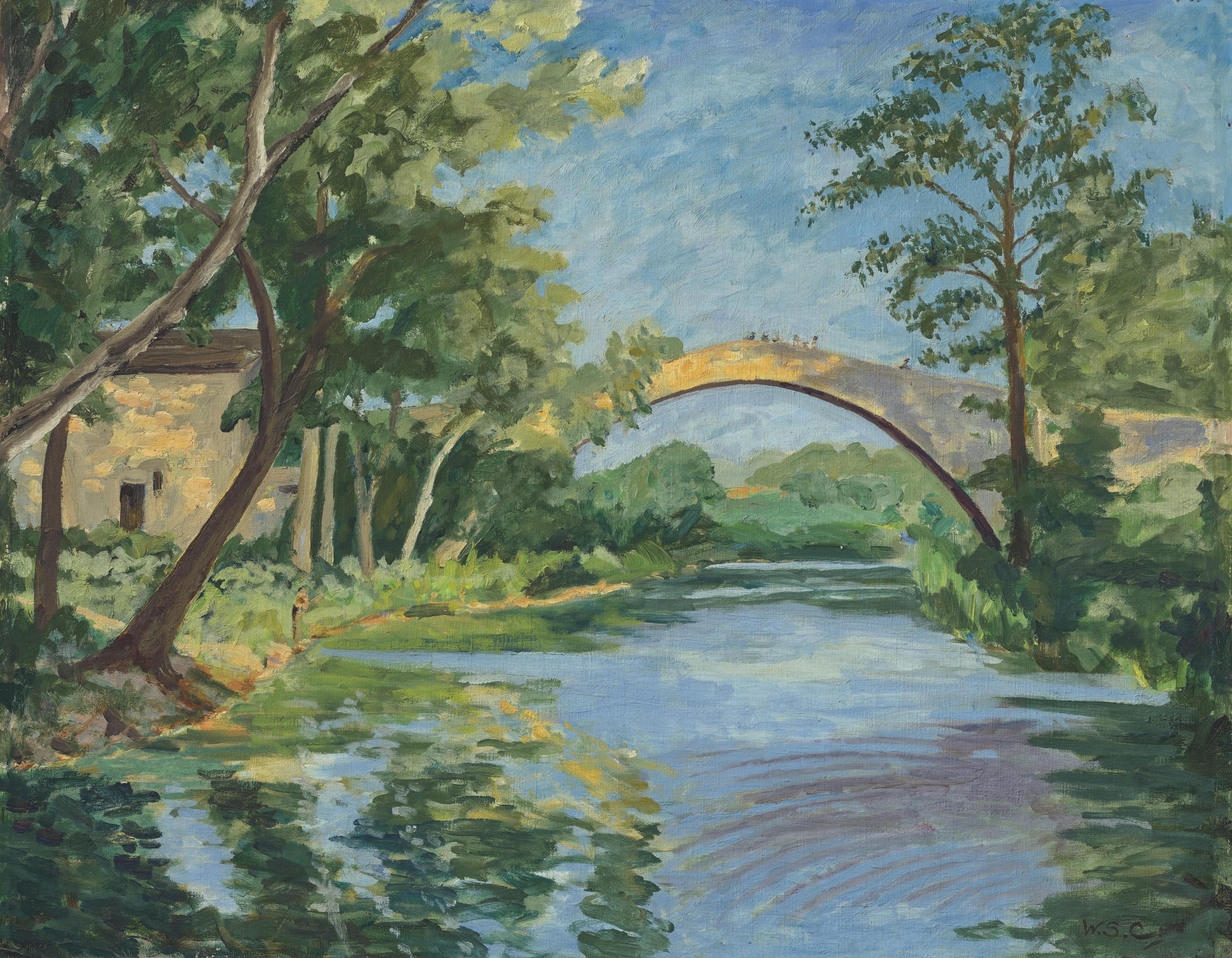 Sir Winston Churchill, O.M., R.A. - The Bridge at Aix-en-Provence