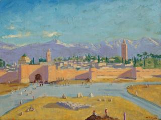 Sir Winston Churchill, O.M., R.A. - Tower Of The Koutoubia Mosque
