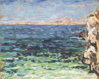 Sir Winston Churchill, O.M., R.A. - View of the Mediterranean near San Raphael
