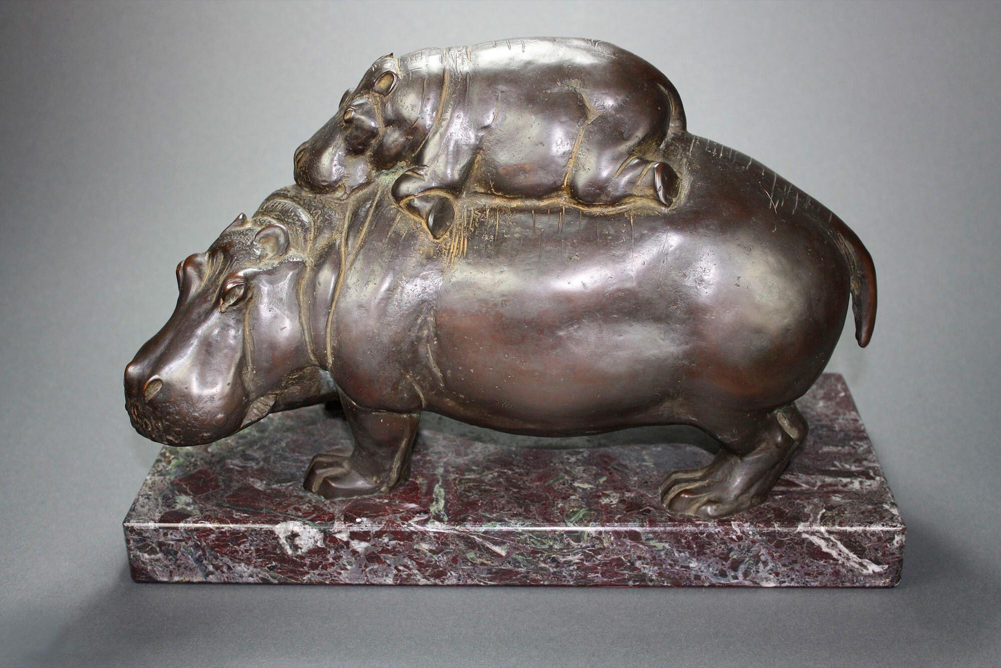 Sirio Tofanari - Eine Nilpferdmutter mit ihrem Jungen.