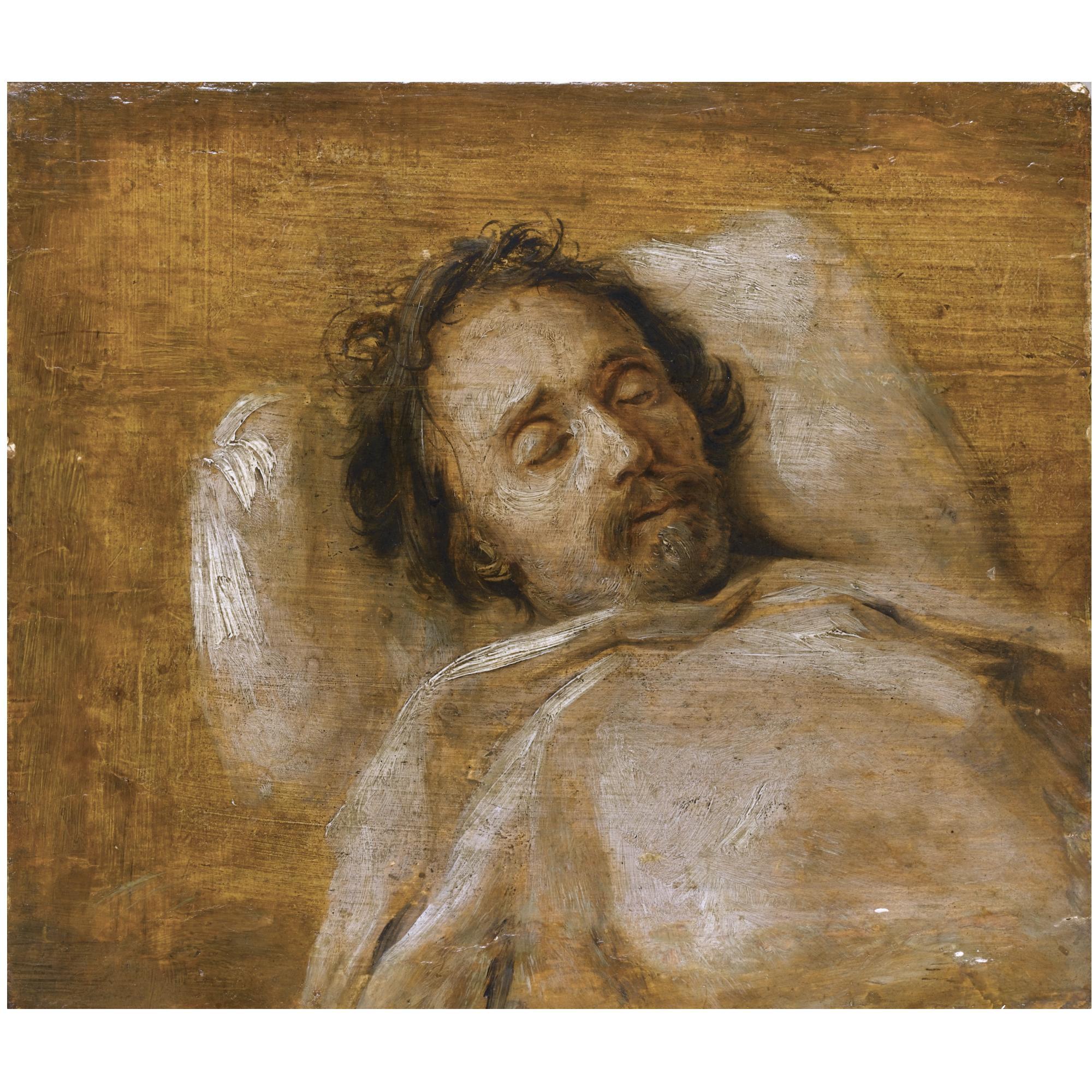 Sketch Of A Man On His Deathbed