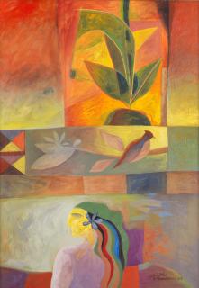 Sliman Mansour - Beneath the Olive Tree