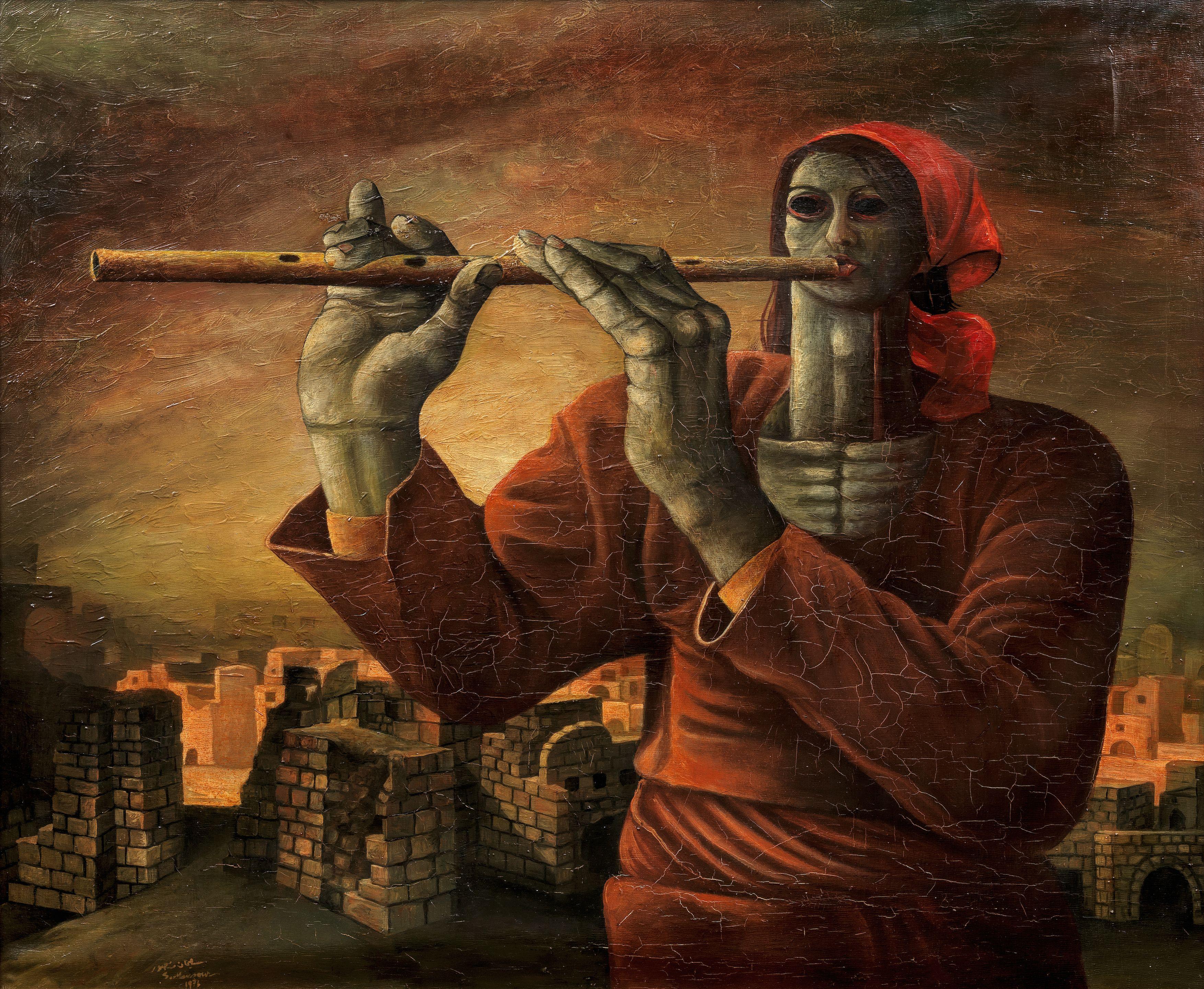 Sliman Mansour - Shaheda Min Tel al-Zaatar (The Witness of Tel al-Zaatar)