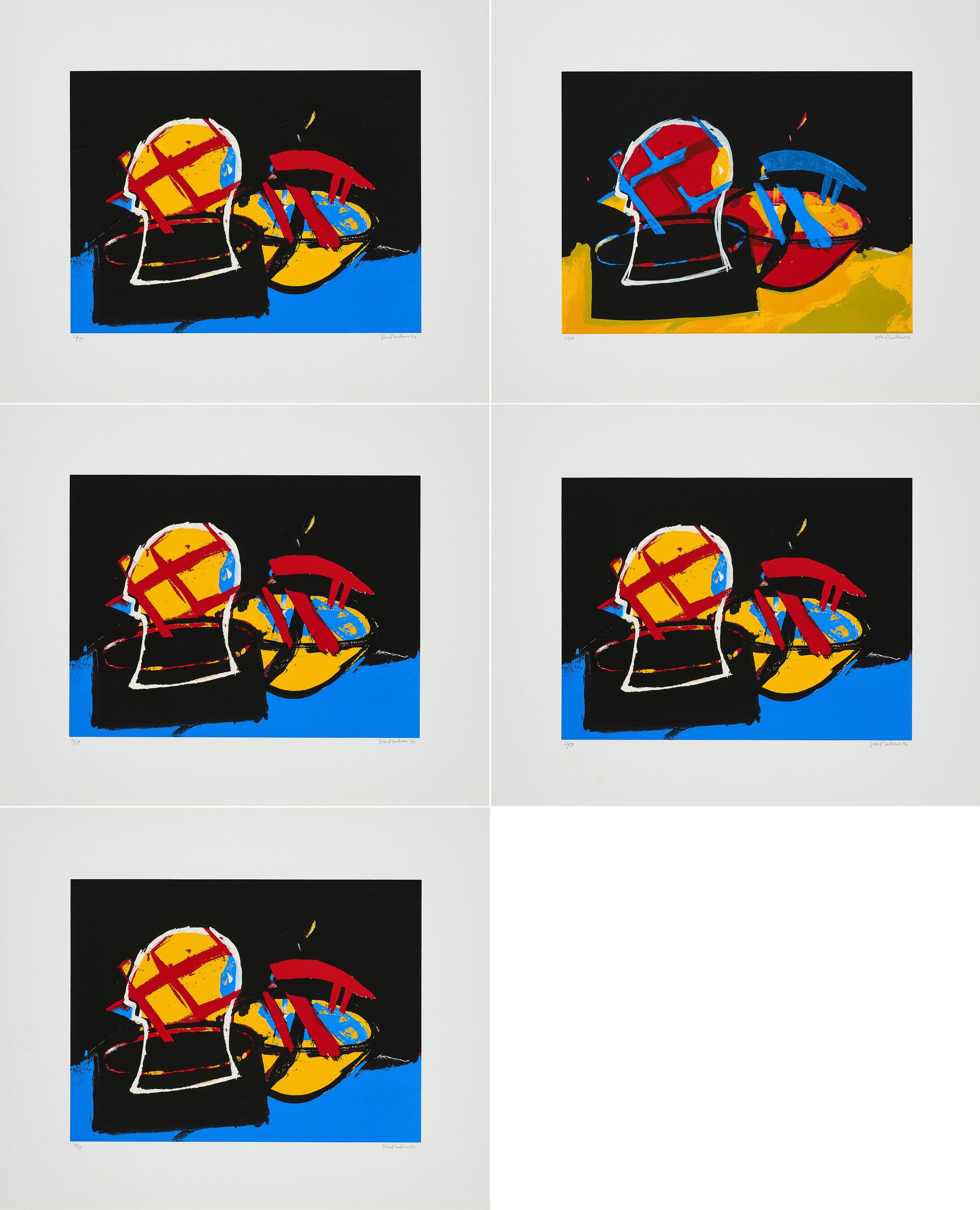 Sobral Centeno - Konvolut von 5 Serigrafien.