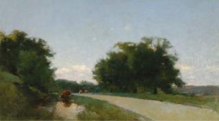 Sören Emil Carlsen - Cattle watering in a summer landscape