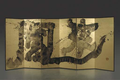 Sofu Teshigahara - Untitled - a six leaf folding screen