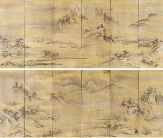 Soga Chokuan - Eight views of the Xiao and Xiang Rivers