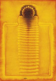 Sohan Qadri - Untitled (Yellow)