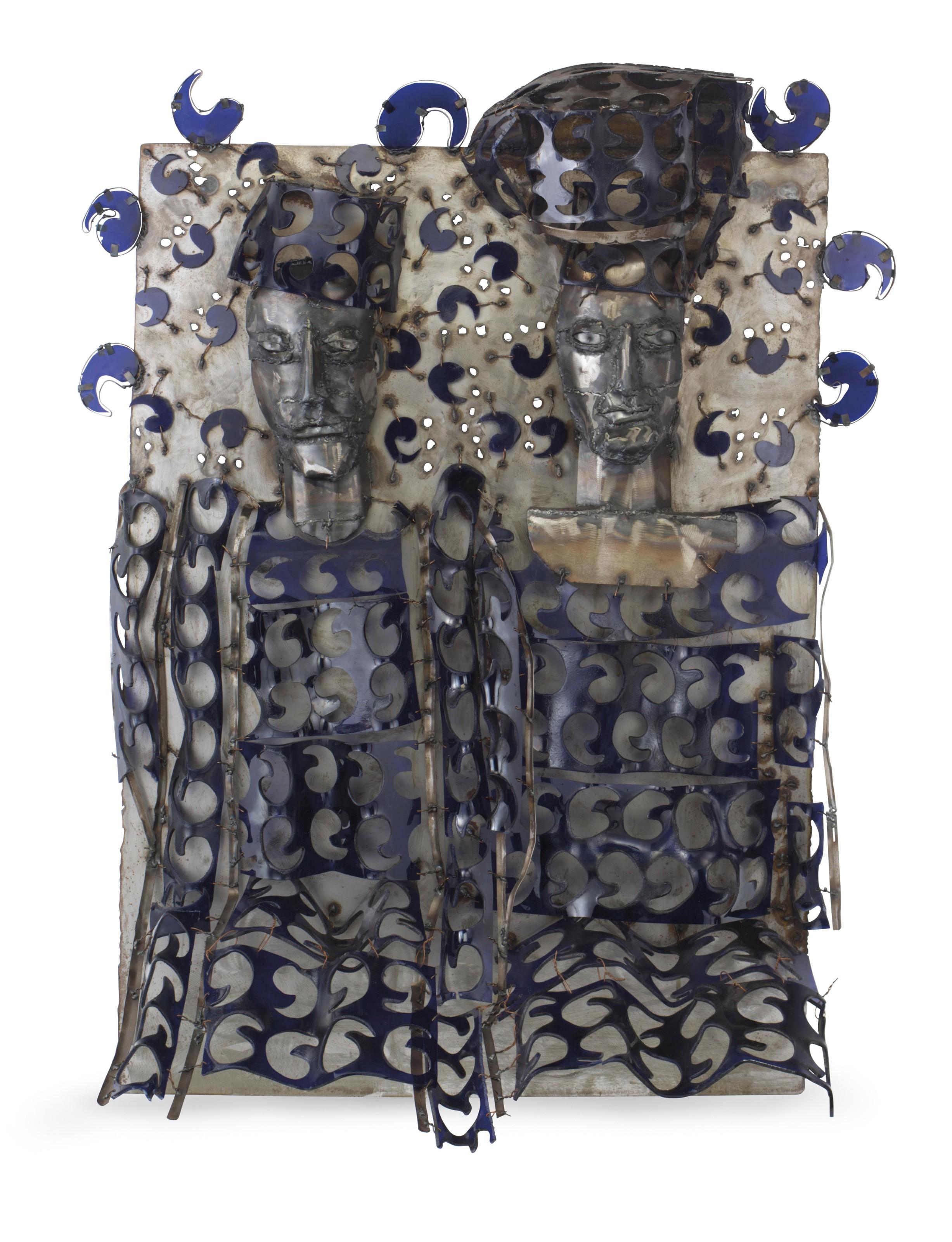 Sokari Douglas Camp Cbe - Paisley King and Queen Blue