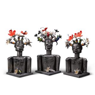 Sokari Douglas Camp - Alice Bands and Eyes Shut