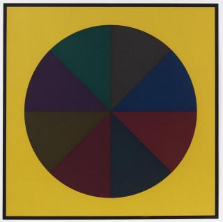 Sol LeWitt - A circle divided into eight equal parts, with colors superimposed in each part