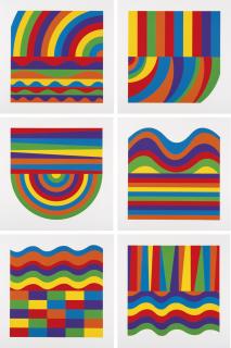 Sol Lewitt - Arcs And Bands In Color A - F (K. 1999.11)