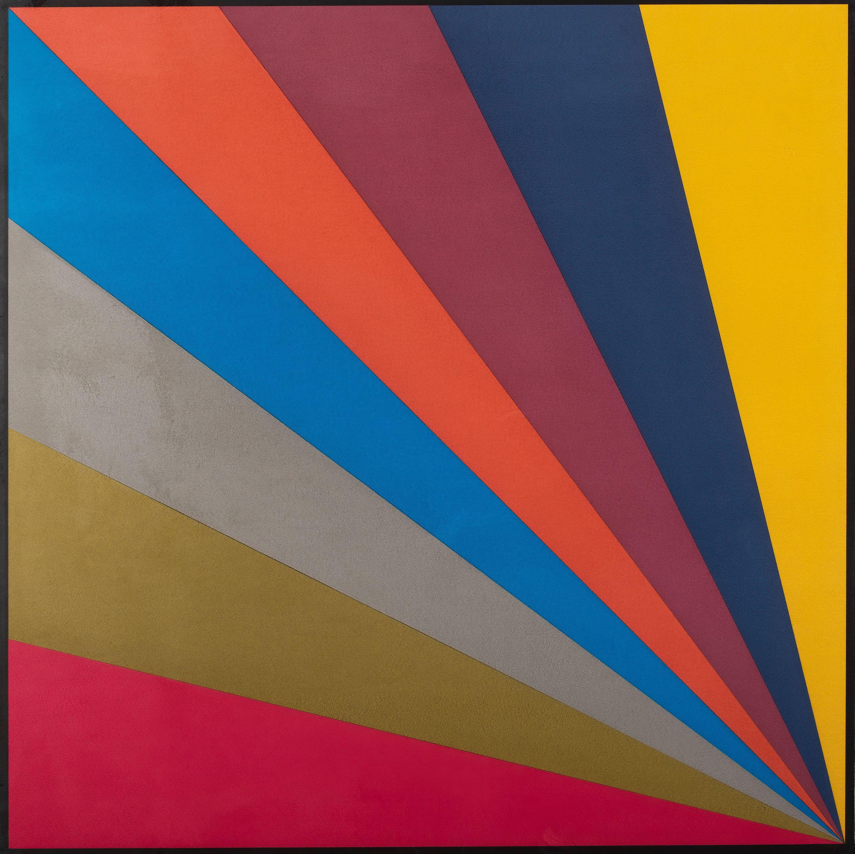 Sol Lewitt - Bands of colors from lower left corner (A), 1989
