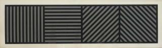 Sol Lewitt - Bands of Lines One Inch Wide In Four Directions In Black And Gray (Tate Gallery S50)