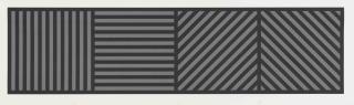 Sol Lewitt - Bands of Lines One Inch Wide in Four Directions in Black & Grey (T. G. S.50)