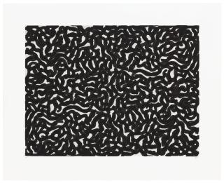 Sol Lewitt - Black Curvy Brushstrokes