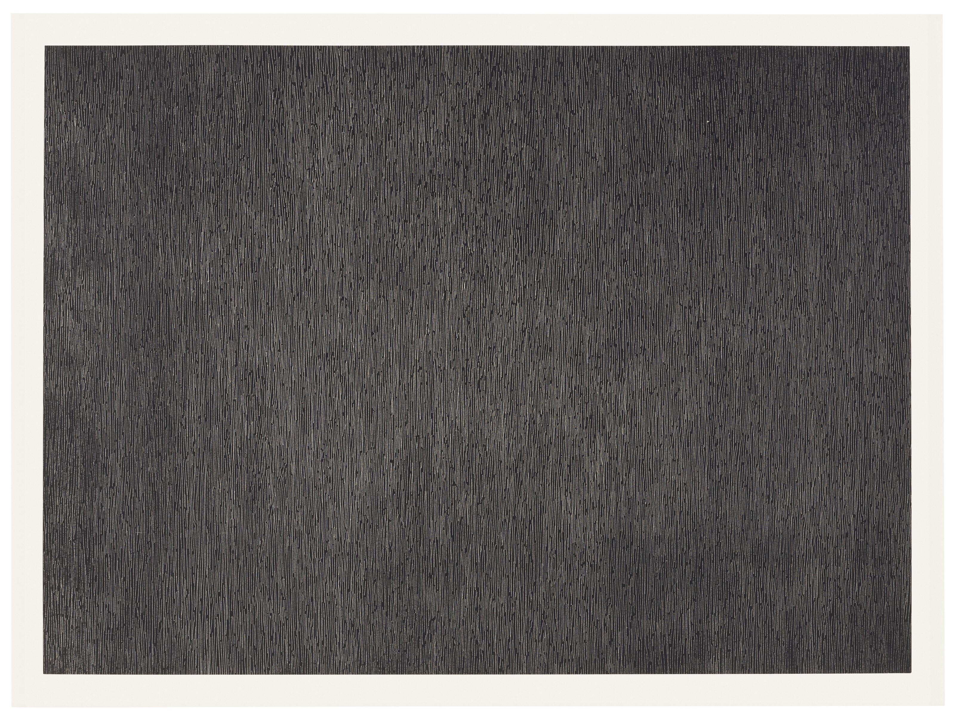Sol LeWitt - Black with White Lines, Vertical, Not Touching, from Conspiracy: The Artist as Witness