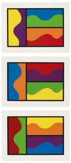 Sol Lewitt - Colors Divided by Wavy Lines