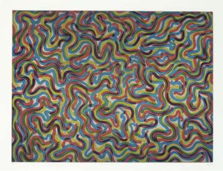 Sol Lewitt - Curvy Brushstrokes/Color; And Irregular, Angular Brushstrokes