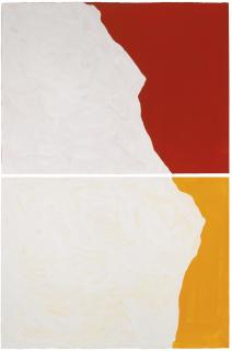 Sol Lewitt - Diptych With Irregular Shapes, On Two Different Colors