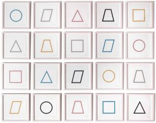 Sol Lewitt - Five Geometric Figures In Five Colors: Twenty Prints