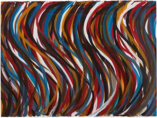Sol Lewitt - Irregular Vertical Brushstrokes With Colors Superimposed