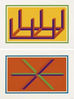 Sol Lewitt - Isometric Figures In Five And Six Colors: Five Plates