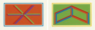 Sol LeWitt - Isometric Figures In Five And Six Colors: Two Plates