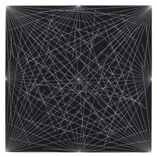 Sol Lewitt - Lines from Corners, Sides and the Center, to Points on a Grid (Black)