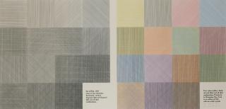 Sol LeWitt - Lines in Four Directions (Horizontal, Vertical, Diagonal Right and Diagonal Left) and All Their Combinations. Four Colors (Yellow, Black, Red and Blue) and All Their Combinations