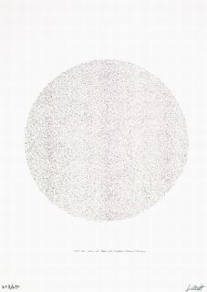 Sol LeWitt - Lines, not long, not heavy, not touching, drawn at random (circle)