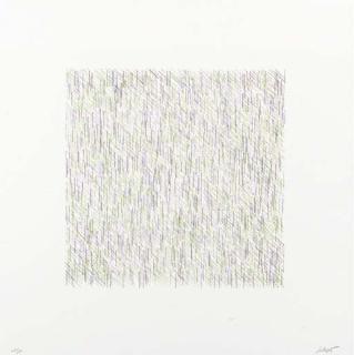 Sol Lewitt - Lines of One Inch in Four Directions and all Combinations [in Black and White], Chicago, Landfall Press, 1971 (Tate L6)