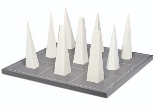 Sol Lewitt - Nine Pyramids on a Nine Part Grid