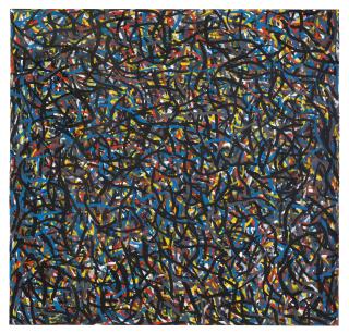 Sol Lewitt - Not-Straight Brushstrokes (Black)