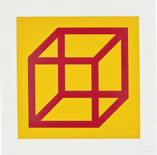 Sol Lewitt - One plate, from: Open Cube in Colour on Colour