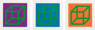 Sol Lewitt - Open Cube In Color On Color: Plates 21, 24 And 25 (See K. 2003.05)