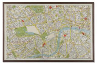 Sol LeWitt - R 707 Map of London 2 - Area of London with St. James Park Hyde Park and Geraldine Mary Harmsworth Park removed