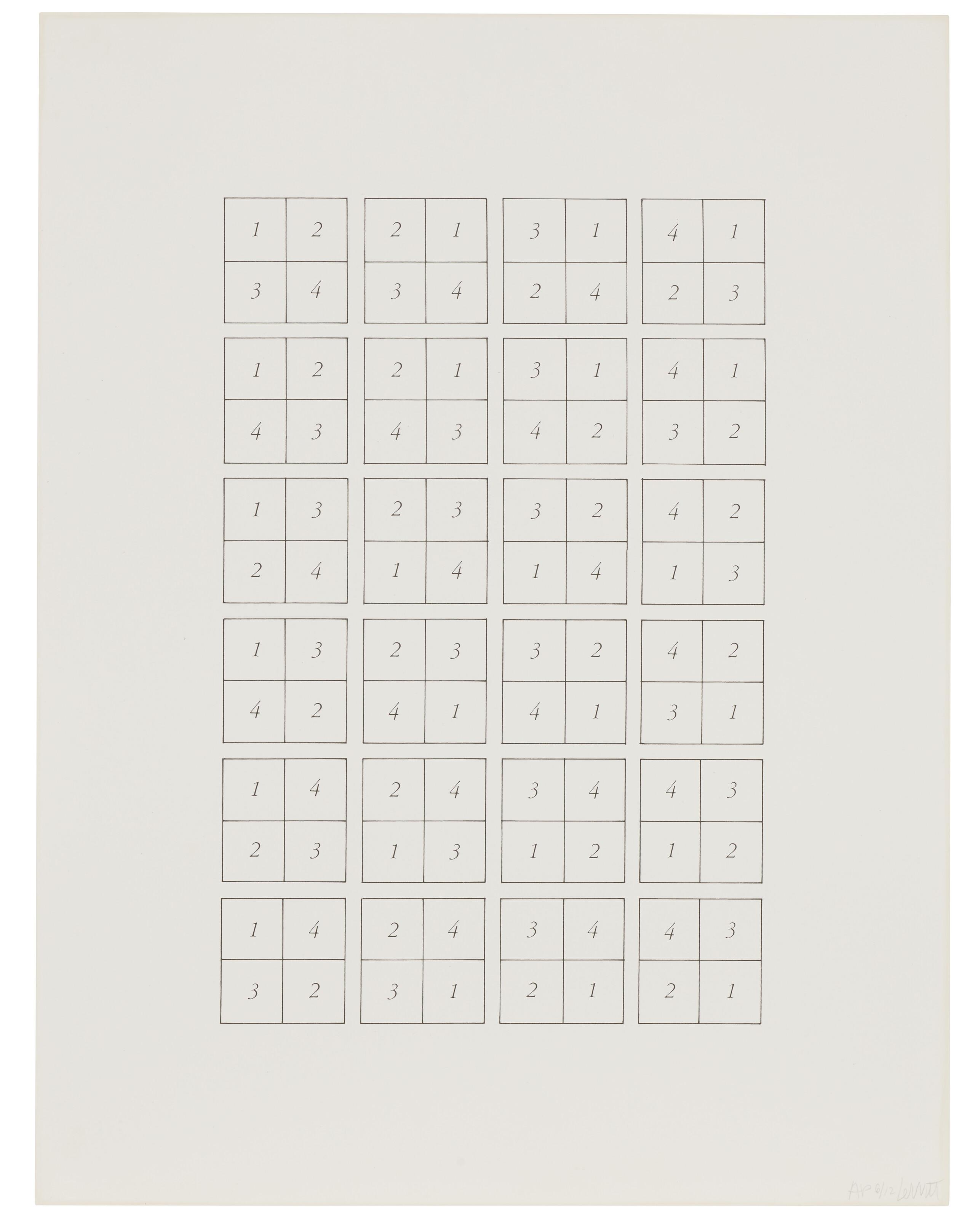Sol LeWitt - Serial System Using Lines and Color: One Print