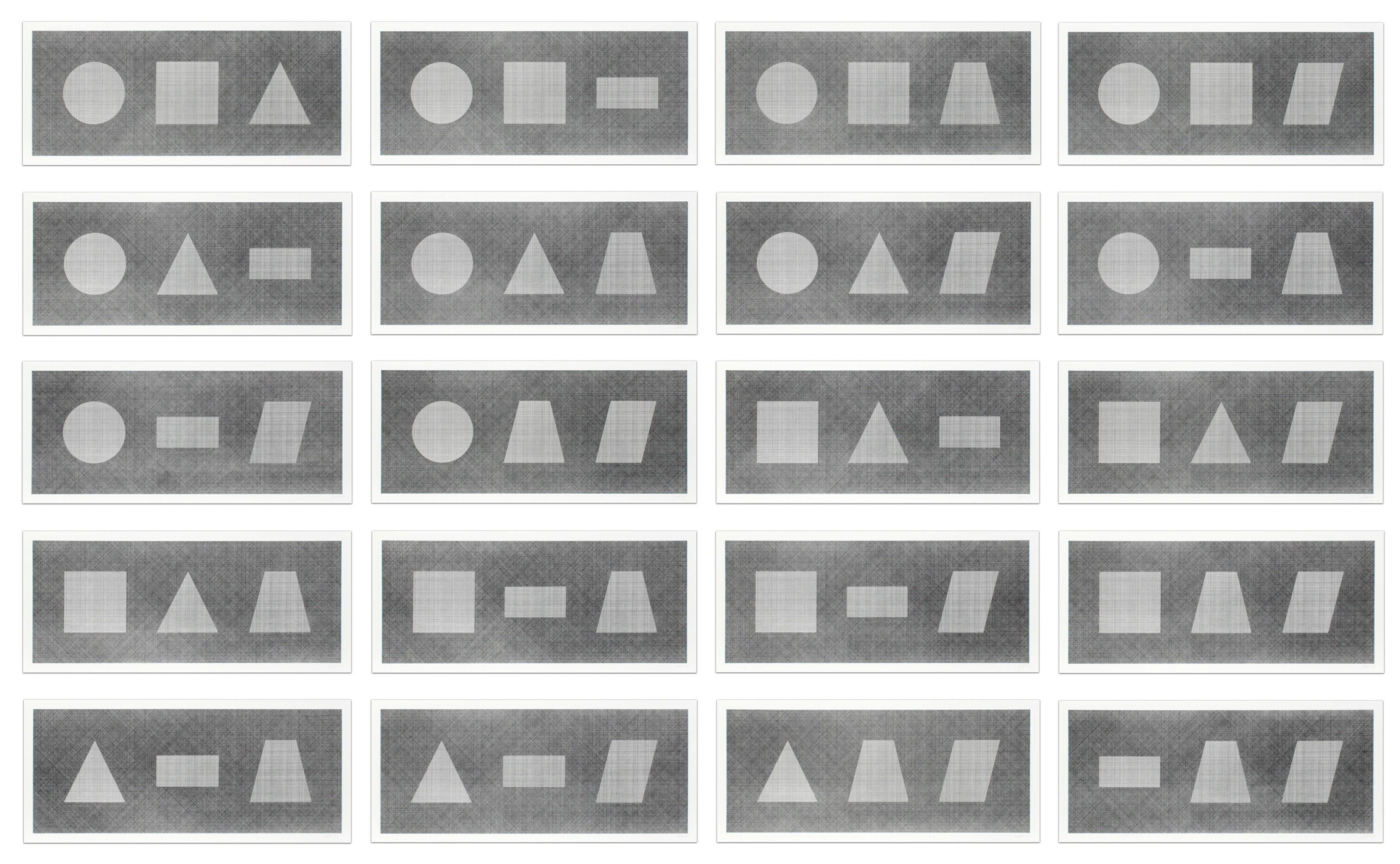 Sol LeWitt - Six Geometric Figures & All Their Combinations: 20 prints