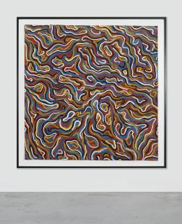Sol Lewitt - Squiggly Brushstrokes (Red)